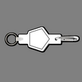 Key Clip W/ Key Ring & Pentagon Key Tag